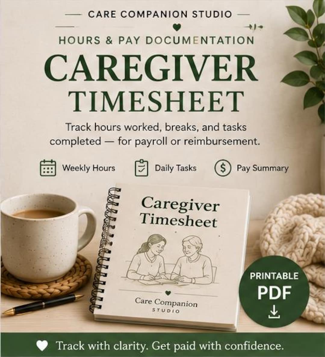 Caregiver Timesheet Printable | Home Care Timesheet Template ...