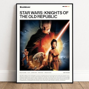 スター・ウォーズ：ナイツ・オブ・ジ・オールド・リパブリック ポスター、RPG ウォールアート、SF ゲームプリント、ビデオゲーム ホームデコレーション