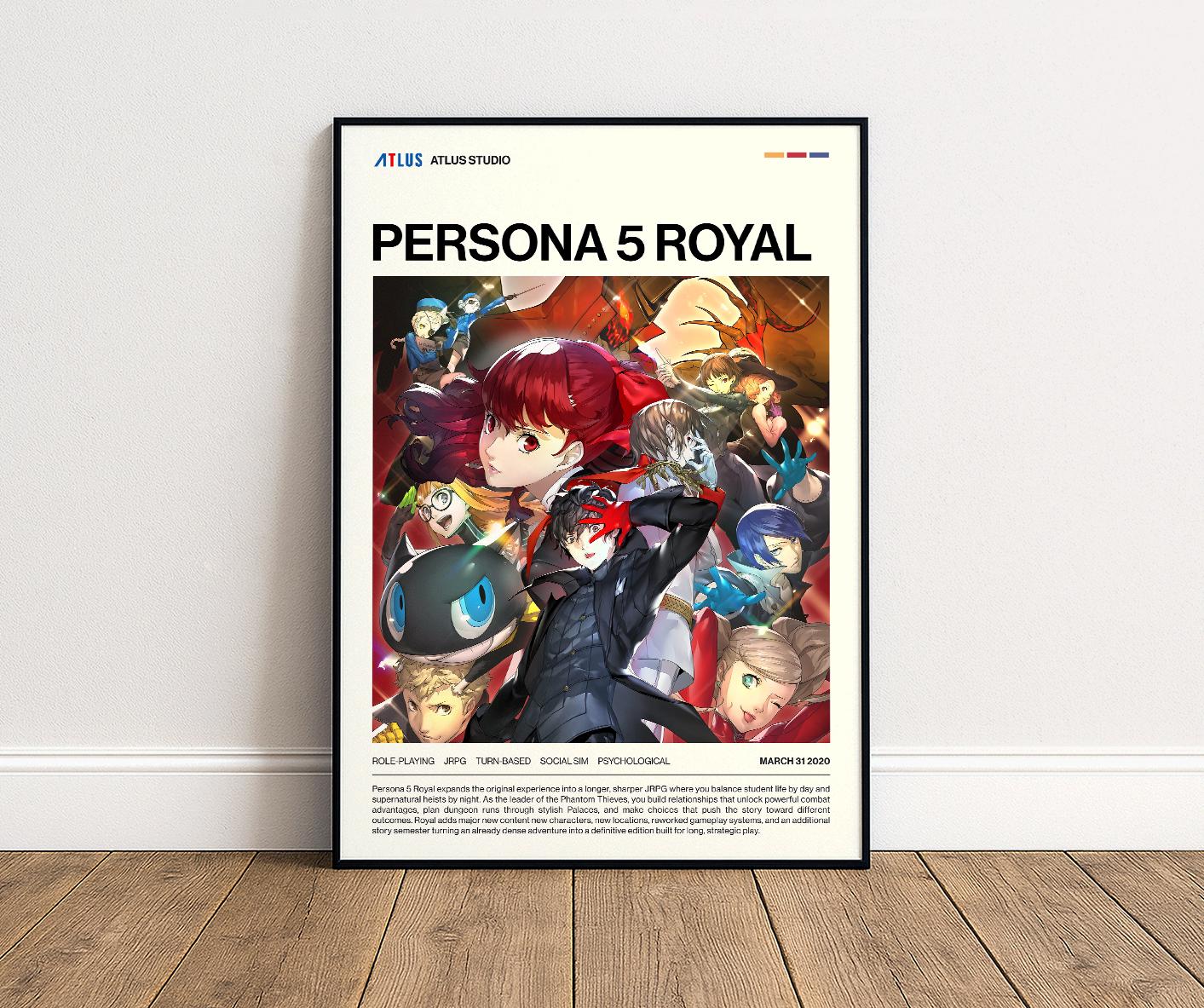 Persona 5 Royal Poster Minimalist, Phantom Thieves Wall Art, Joker ...