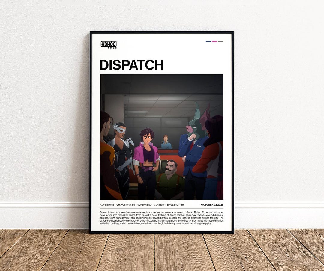 Dispatch Game Poster, Superhero Wall Art, Mecha Man Print, Video Game ...