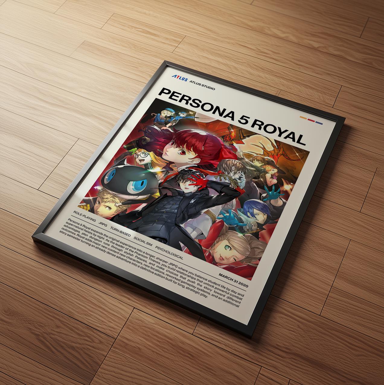 Persona 5 Royal Poster Minimalist, Phantom Thieves Wall Art, Joker ...