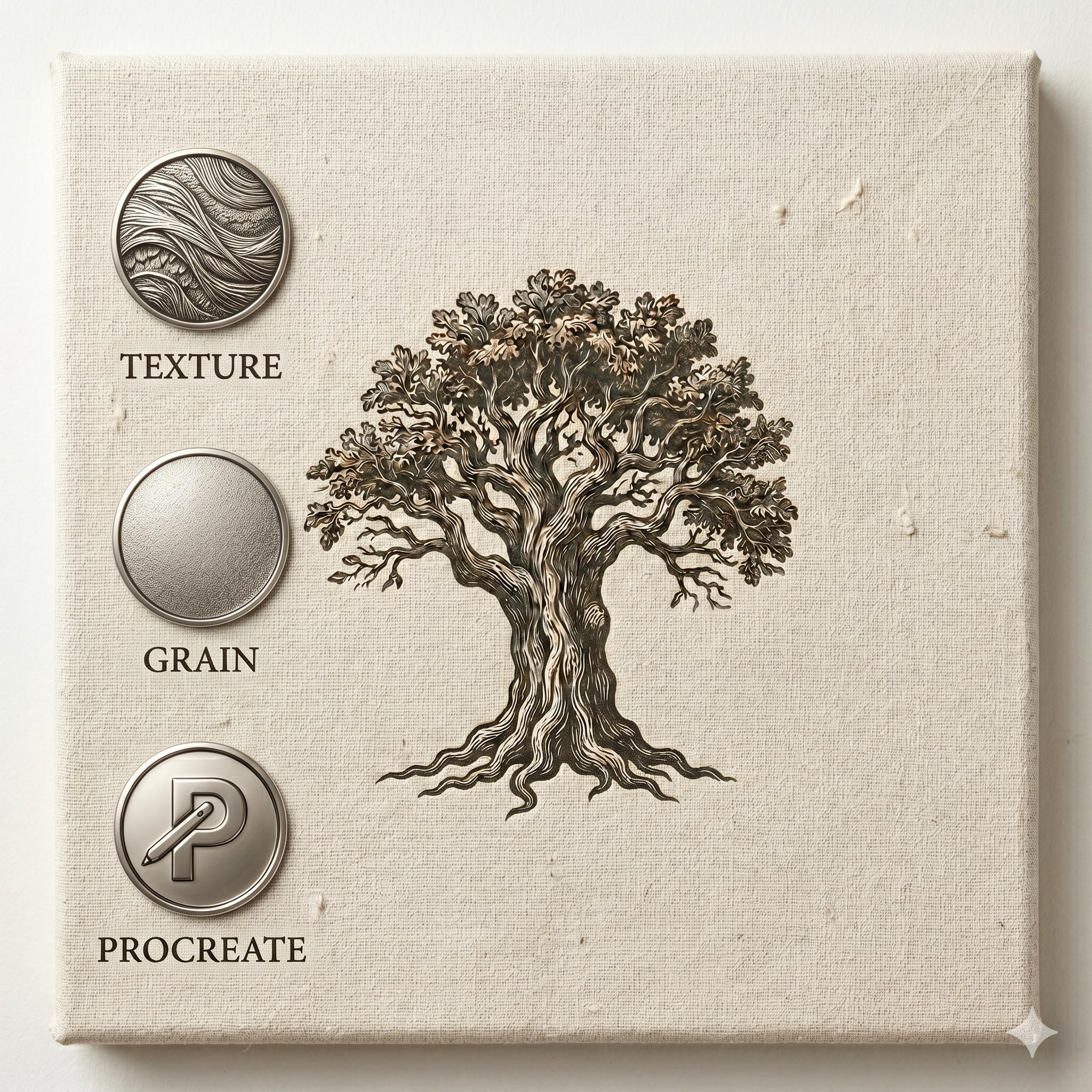 Paper Texture Procreate Brushes Vintage Grain Background Overlay Canvas ...