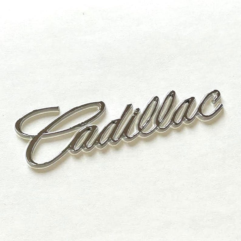 Gold, Silver, Black Cadill Nameplate Car Rear Trunk Emblem Badge ...