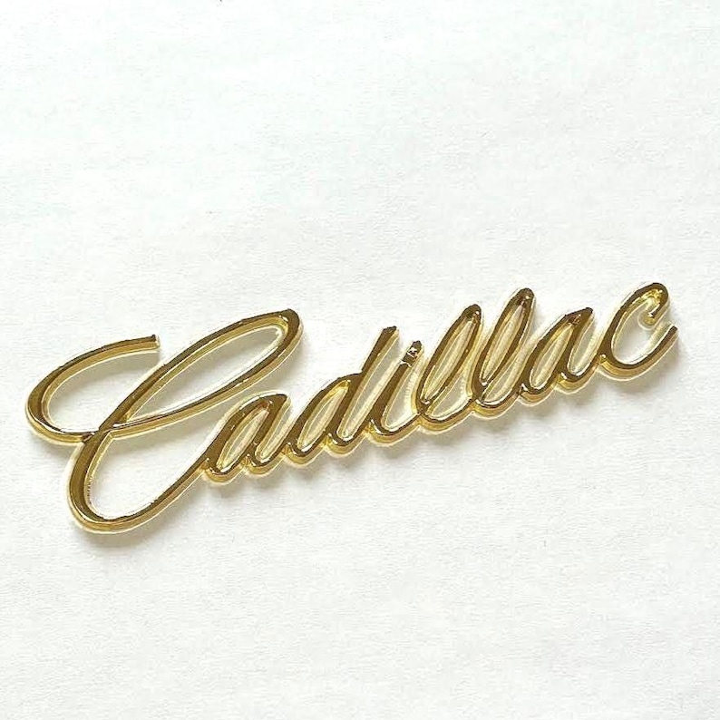 Gold, Silver, Black Cadill Nameplate Car Rear Trunk Emblem Badge ...
