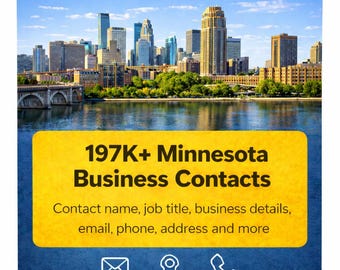 Baza danych kontaktów biznesowych w Minnesocie | Ponad 197 tys. zweryfikowanych leadów (pliki CSV)