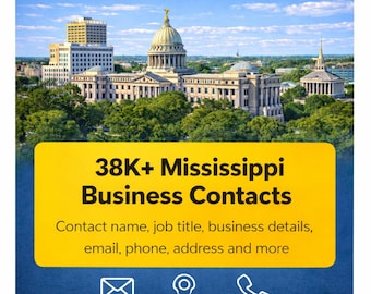 Baza danych kontaktów biznesowych w stanie Missisipi | Ponad 38 tys. zweryfikowanych leadów | Excel i CSV