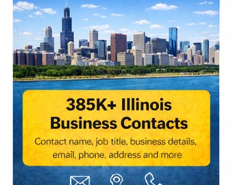 Baza danych kontaktów biznesowych w Illinois | Ponad 385 tys. zweryfikowanych leadów (pliki CSV)