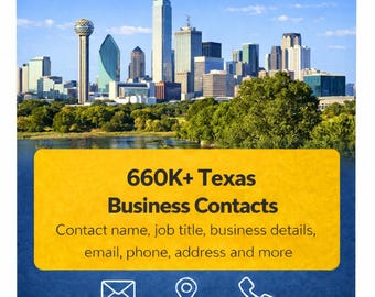 Baza danych kontaktów biznesowych w Teksasie | Ponad 660 tys. zweryfikowanych leadów (pliki CSV)