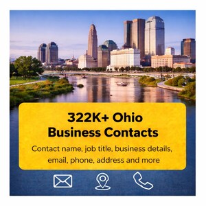 Banco de Dados de Contatos Comerciais de Ohio | Mais de 322 mil leads verificados (CSV)