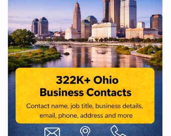 Baza danych kontaktów biznesowych w Ohio | Ponad 322 tys. zweryfikowanych leadów (pliki CSV)