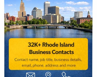 Baza danych kontaktów biznesowych z Rhode Island | Ponad 32 tys. zweryfikowanych leadów | Excel i CSV