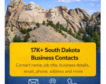 Baza danych kontaktów biznesowych w Dakocie Południowej | Ponad 17 tys. zweryfikowanych leadów | Excel i CSV