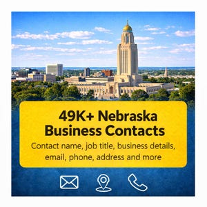 Base de données des contacts professionnels au Nebraska | + de 49 000 prospects vérifiés | Excel et CSV