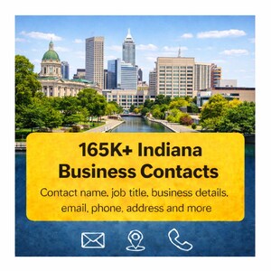 Indiana affärskontaktdatabas | Över 165 000 verifierade leads (CSV)