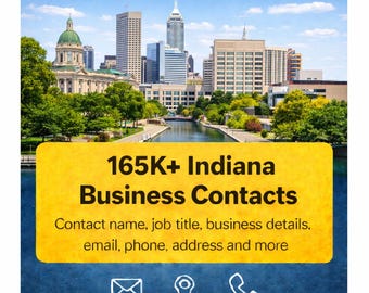 Baza danych kontaktów biznesowych w Indianie | Ponad 165 tys. zweryfikowanych leadów (pliki CSV)