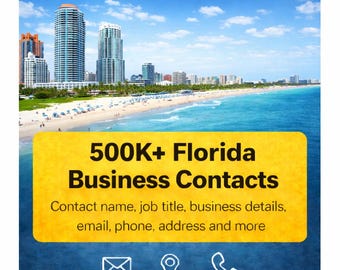 Baza danych kontaktów biznesowych na Florydzie | Ponad 500 tys. zweryfikowanych leadów (pliki CSV)