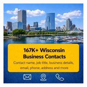 Wisconsins databas med affärskontakter | Över 167 000 verifierade leads (CSV)