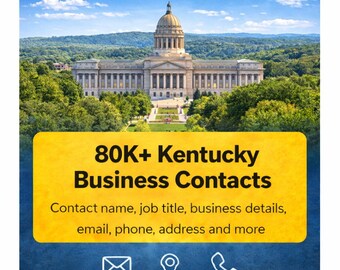 Baza danych kontaktów biznesowych w Kentucky | Ponad 80 tys. zweryfikowanych leadów | Excel i CSV