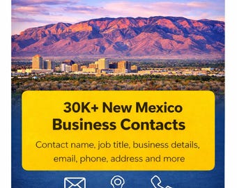 Baza danych kontaktów w Nowym Meksyku | Ponad 30 tys. zweryfikowanych leadów | Excel i CSV