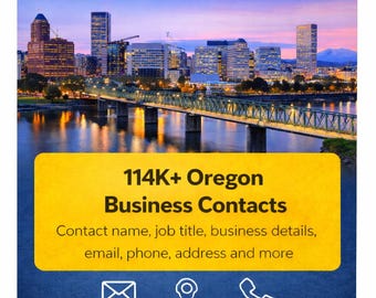Baza danych kontaktów biznesowych w Oregonie | Ponad 114 tys. zweryfikowanych leadów (pliki CSV)