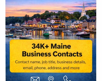Baza danych kontaktów biznesowych w stanie Maine | Ponad 34 tys. zweryfikowanych leadów | Excel i CSV