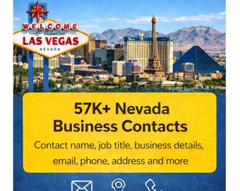 Baza danych kontaktów biznesowych w Nevadzie | Ponad 57 tys. zweryfikowanych leadów | Excel i CSV