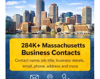 Baza danych kontaktów biznesowych w Massachusetts | Ponad 284 tys. zweryfikowanych leadów (pliki CSV)