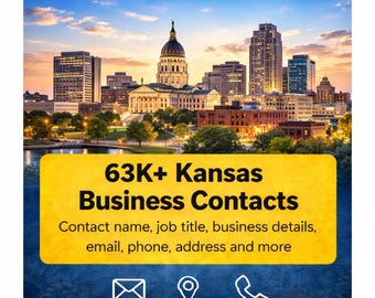 Baza danych kontaktów biznesowych w Kansas | Ponad 63 tys. zweryfikowanych leadów | Excel i CSV
