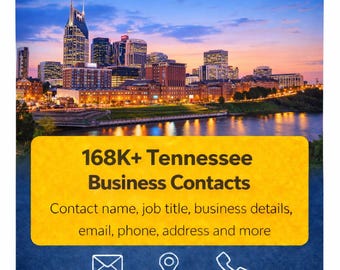 Baza danych kontaktów biznesowych w Tennessee | Ponad 168 tys. zweryfikowanych leadów (pliki CSV)