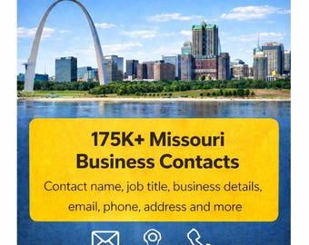 Baza danych kontaktów biznesowych w Missouri | Ponad 175 tys. zweryfikowanych leadów (pliki CSV)