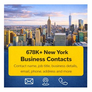 Databas över affärskontakter i New York | Över 678 000 verifierade leads (CSV)