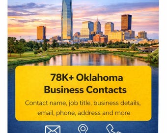 Baza danych kontaktów biznesowych w Oklahomie | Ponad 78 tys. zweryfikowanych leadów | Excel i CSV