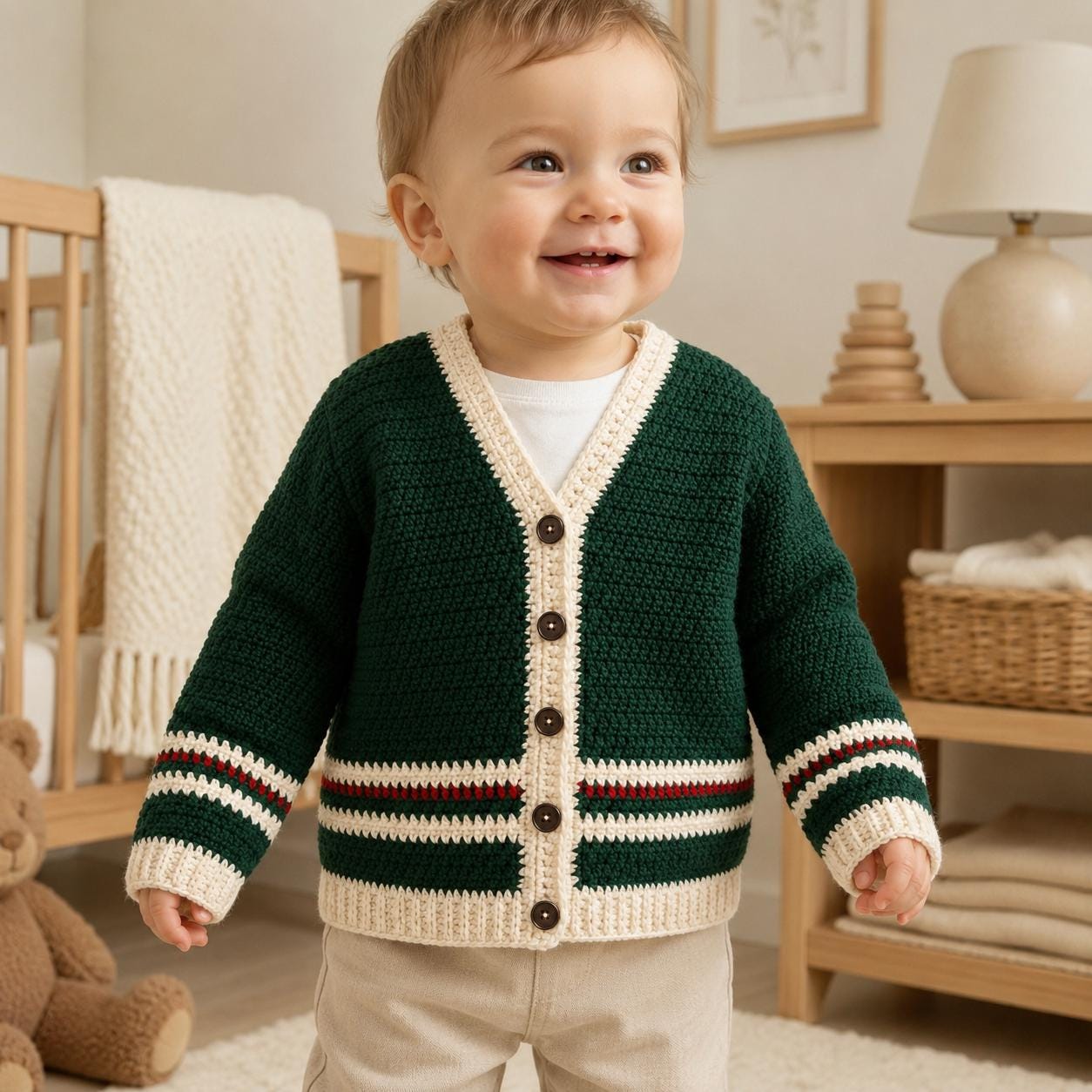 Varsity Cardigan Green - Etsy