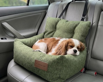 Autositzbett für Hunde - Sicherer und komfortabler Haustiersitz mit waschbarem Kissen für die Reise