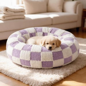 Cama para perros Cloud Plush – Sofá ortopédico antideslizante y acogedor para perros pequeños, cama cálida y lavable para cachorros.