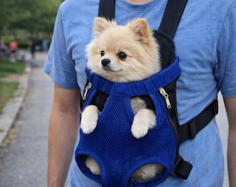 Breathable Dog Carrier Backpack – Front Travel Sling for Small Dogs & Cats, Hands-Free Outdoor Pet Bag