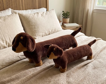 Almohada de peluche larga con forma de perro salchicha: linda almohada corporal para perros, suave y adorable juguete para perros salchicha, regalo y decoración para el hogar.