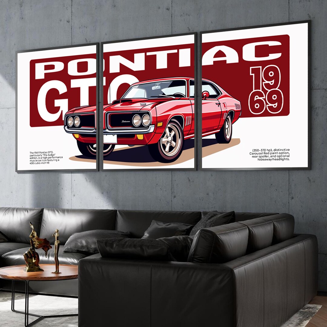 Cars Poaster Vintage Muscle Car Digital Poster - Set of 3 | Car Lover Gift | Instant ...