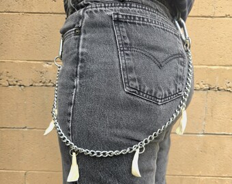 Water buffalo teeth- pant chain