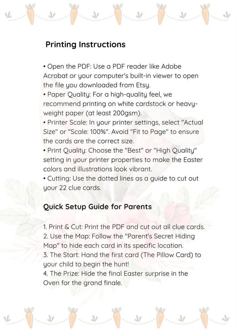 Easter Scavenger Hunt Clues – Kids Indoor Rhyming Egg Hunt Printable ...