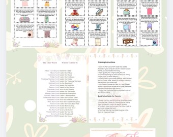 Easter Scavenger Hunt Clues – Kids Indoor Rhyming Egg Hunt Printable ...