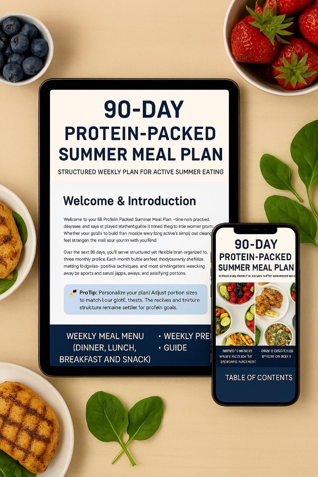 Menu Protein Rotation 90-day High-protein Summer Meal Plan – Weekly Menus, Prep Guide ...