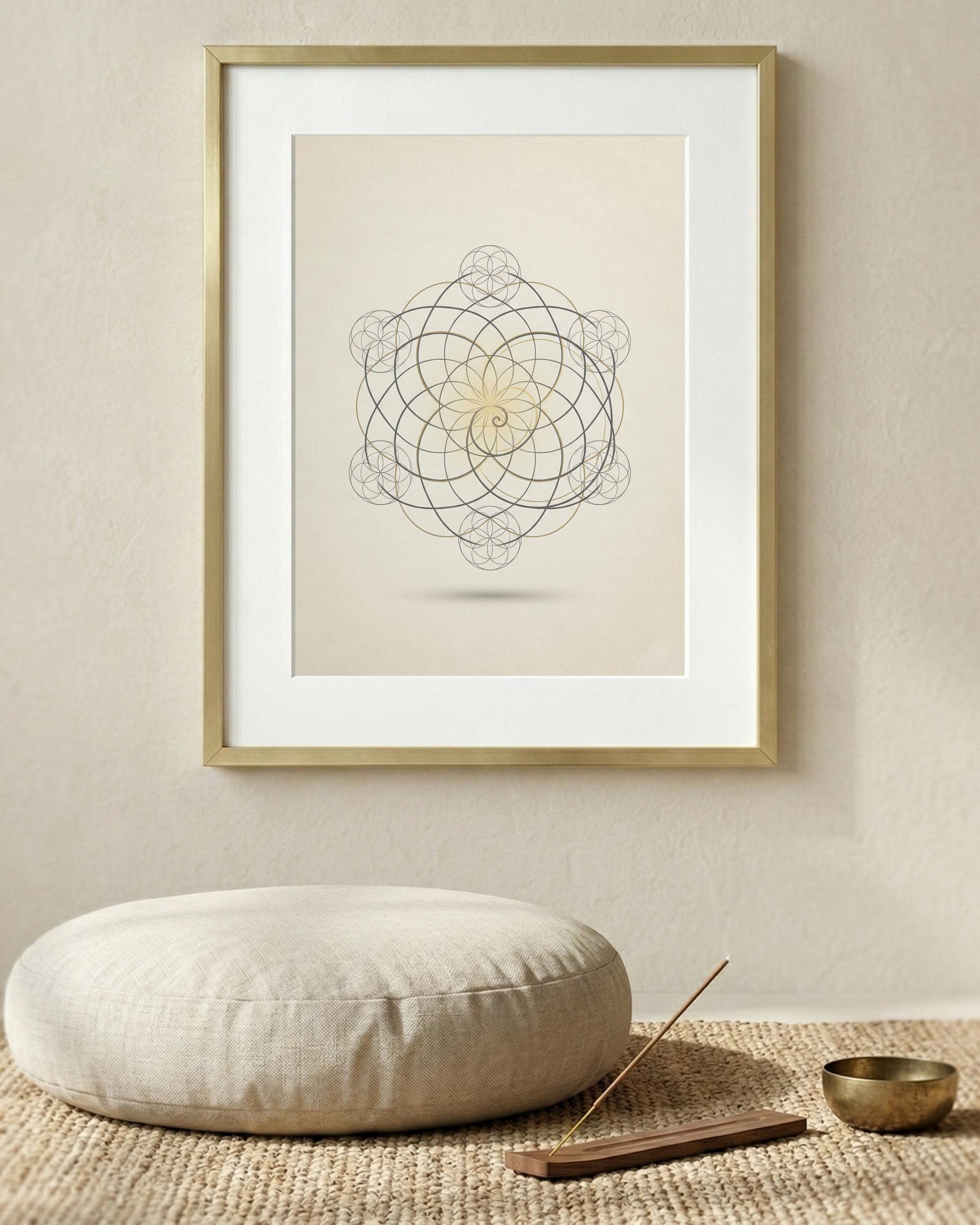 Golden Ratio Wall Art Printable | Fibonacci Spiral Sacred Geometry ...