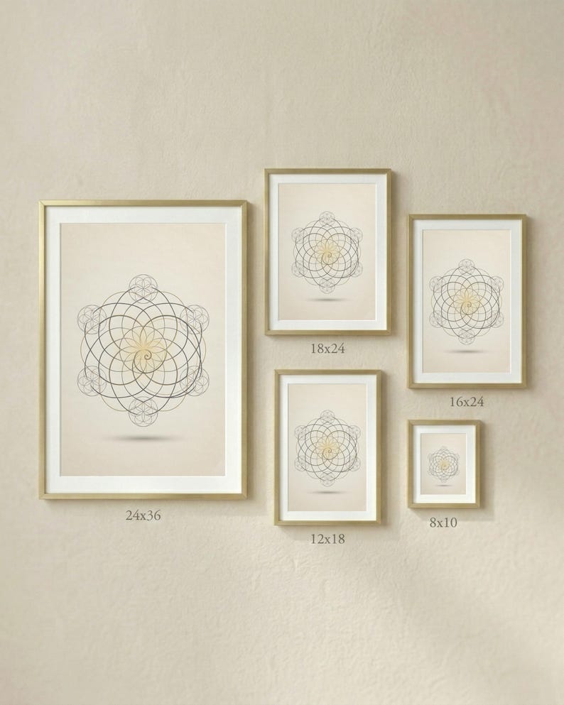 Golden Ratio Wall Art Printable | Fibonacci Spiral Sacred Geometry ...
