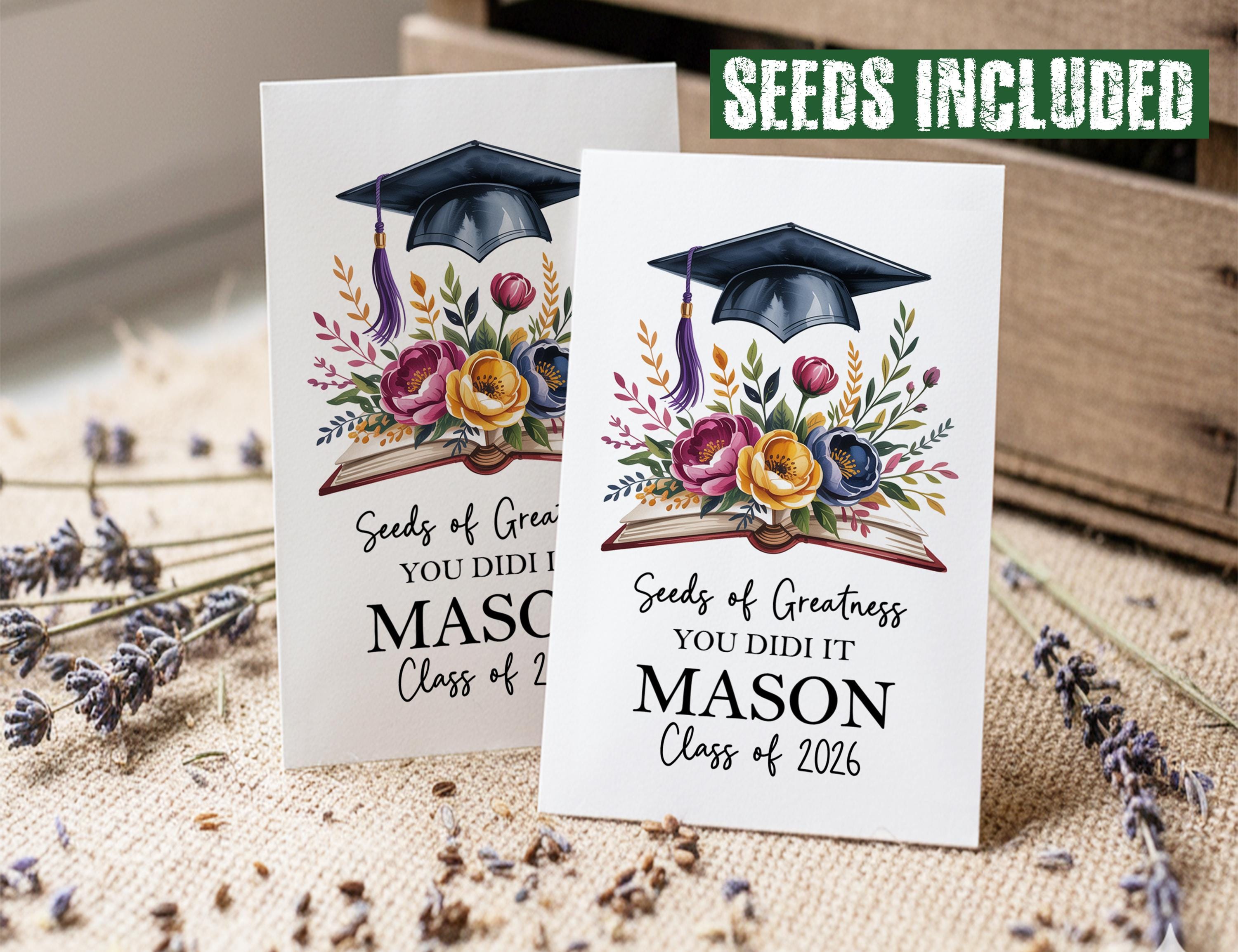 Grad Packet Unique Graduation Seed Packets, Personalized Graduation Seed Envelope ...