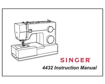Manual de instrucciones de la máquina de coser Singer 4432: Costura de alta resistencia (PDF digital)