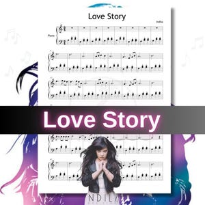 Love Story by Indila Sheet Music: Easy Grade 3 Arrangement - Color-Coded Notes
