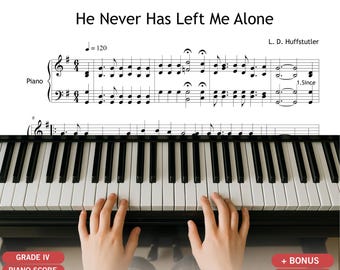 Él nunca me ha dejado solo (Partitura): Coro SATB y piano - Himno gospel