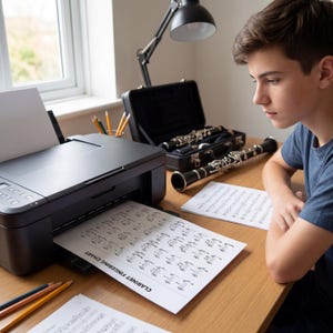 Clarinet Fingering Chart: Printable Music Poster for Beginners image 3