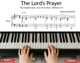 El Padre Nuestro - Partitura fácil para piano y voz (apto para principiantes)
